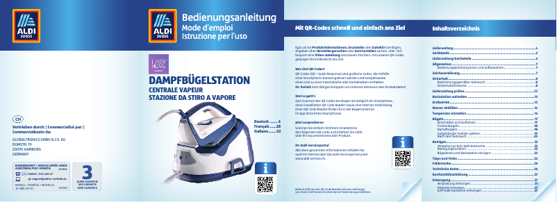 Page 1 de la notice Manuel utilisateur Easy Home GT-DBS-03