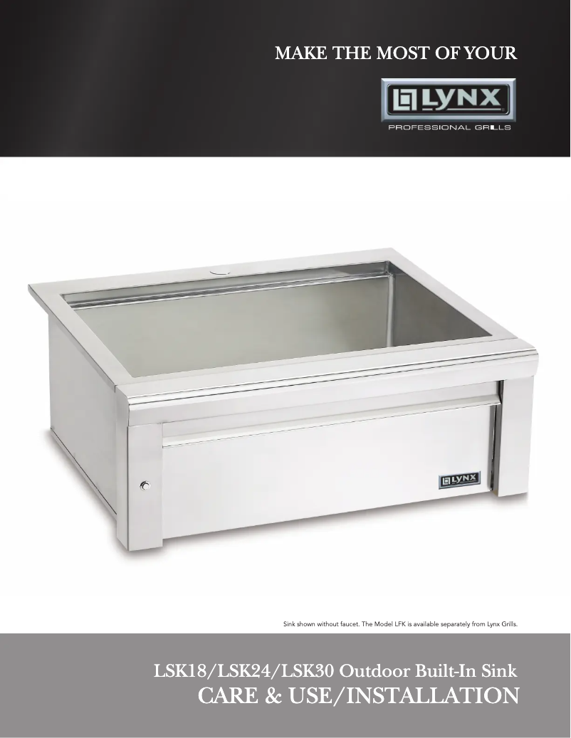 Page 1 de la notice Manuel utilisateur Lynx Professional LSK30