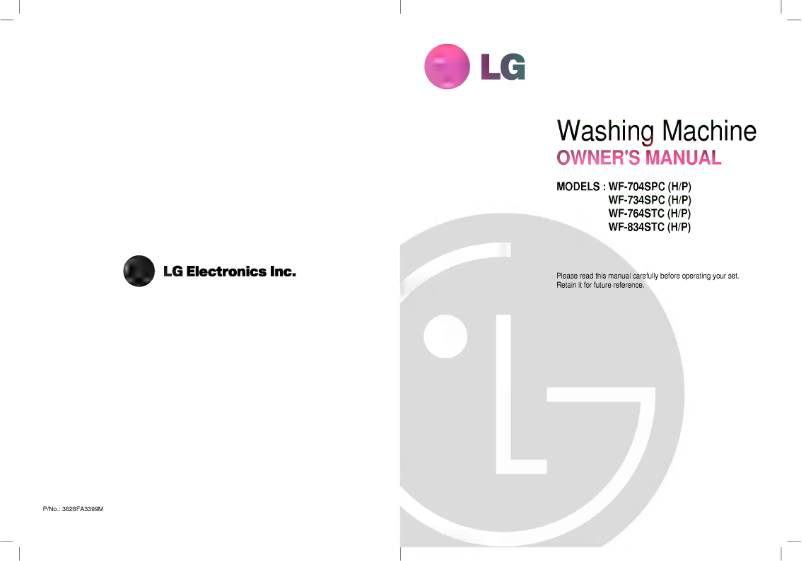 Página 1 del manual Manual de usuario LG WF-734SPH