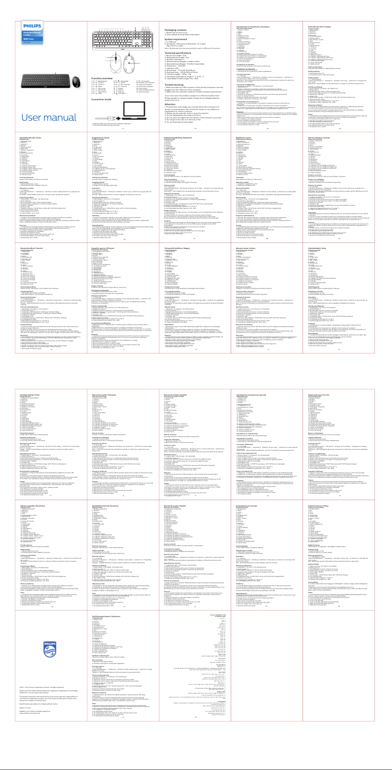 Page 1 of the manual Quick Start Guide Philips SPT6207W