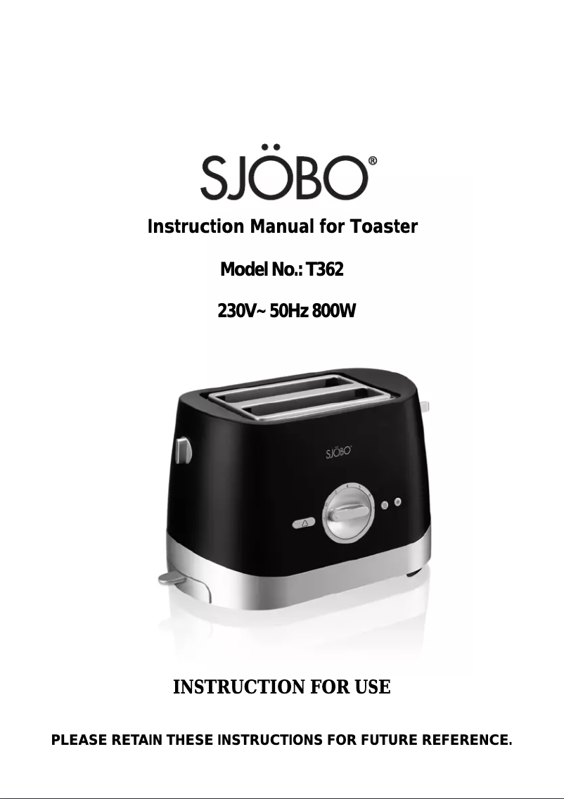 Page n°1 - Manuel utilisateur Sjöbo T362