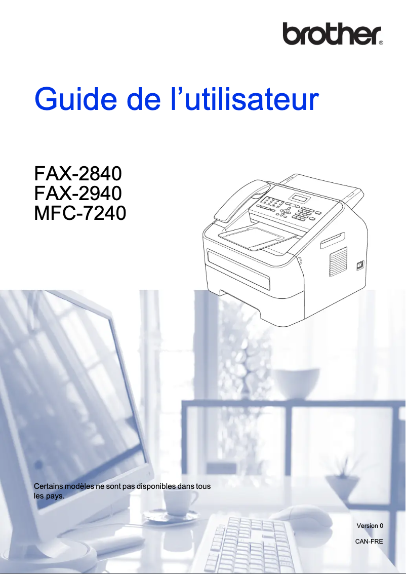 Page n°1 - Manuel utilisateur Brother FAX-2840