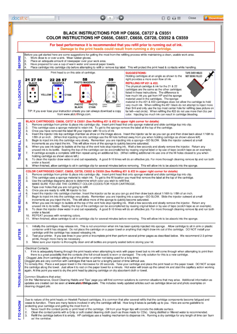 Image de la première page du manuel de l'appareil C6657
