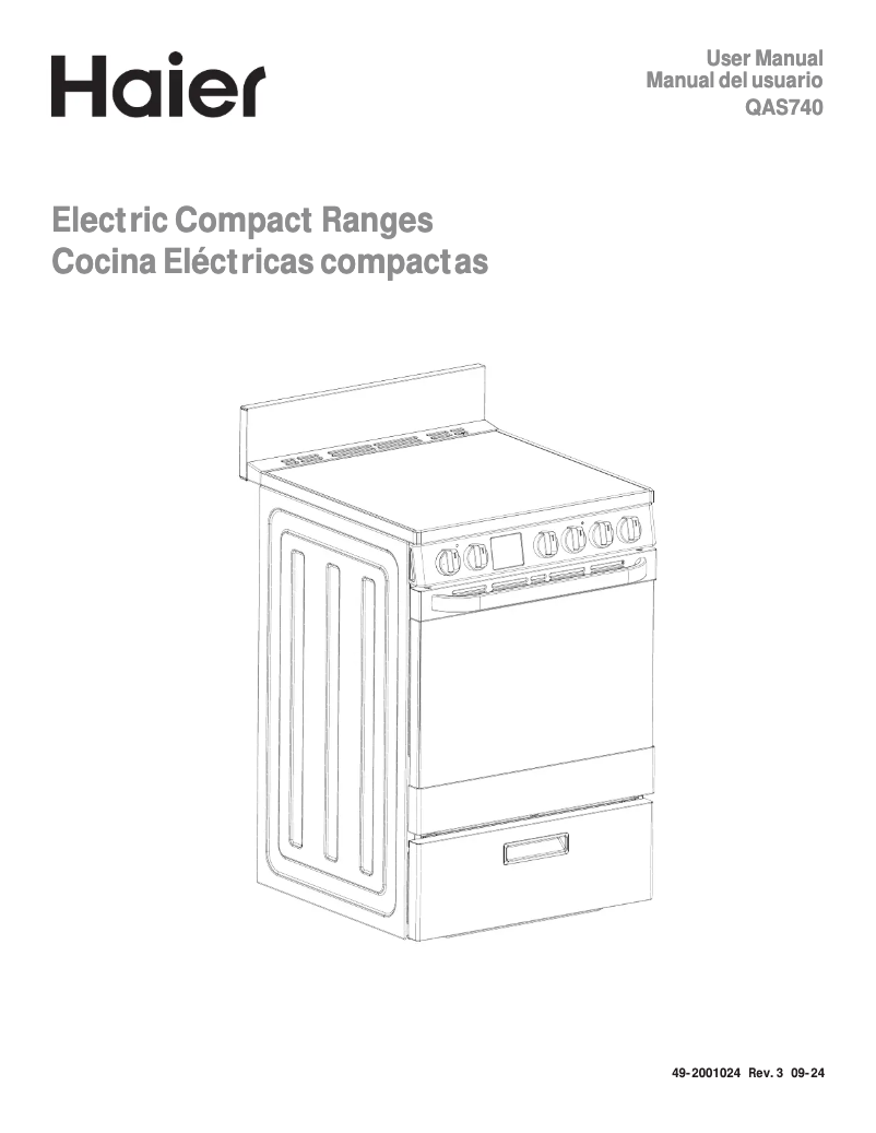 Image de la première page du manuel de l'appareil QAS740RMSS