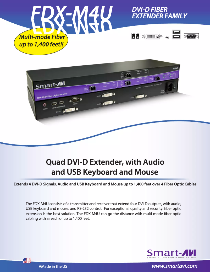 Page n°1 - Manuel utilisateur Smart-AVI FDX-M4U