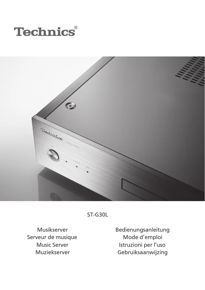 Page n°1 - Manuel utilisateur Technics ST-G30
