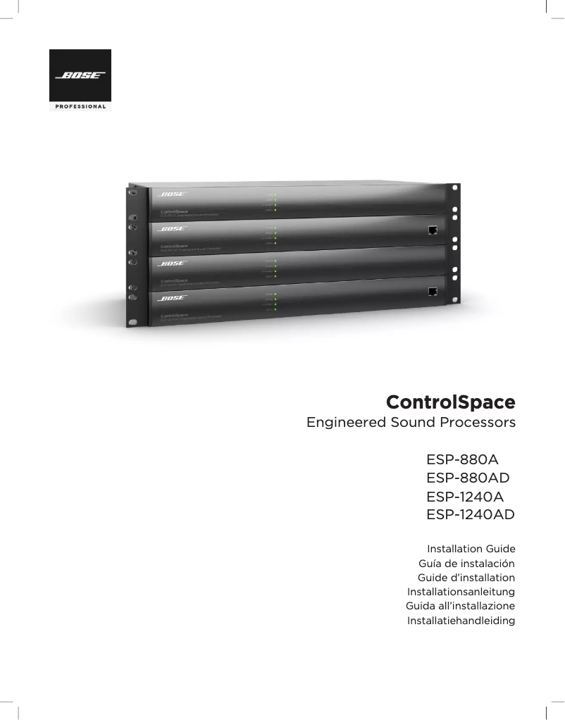 Page 1 de la notice Manuel utilisateur Bose ControlSpace ESP-1240AD
