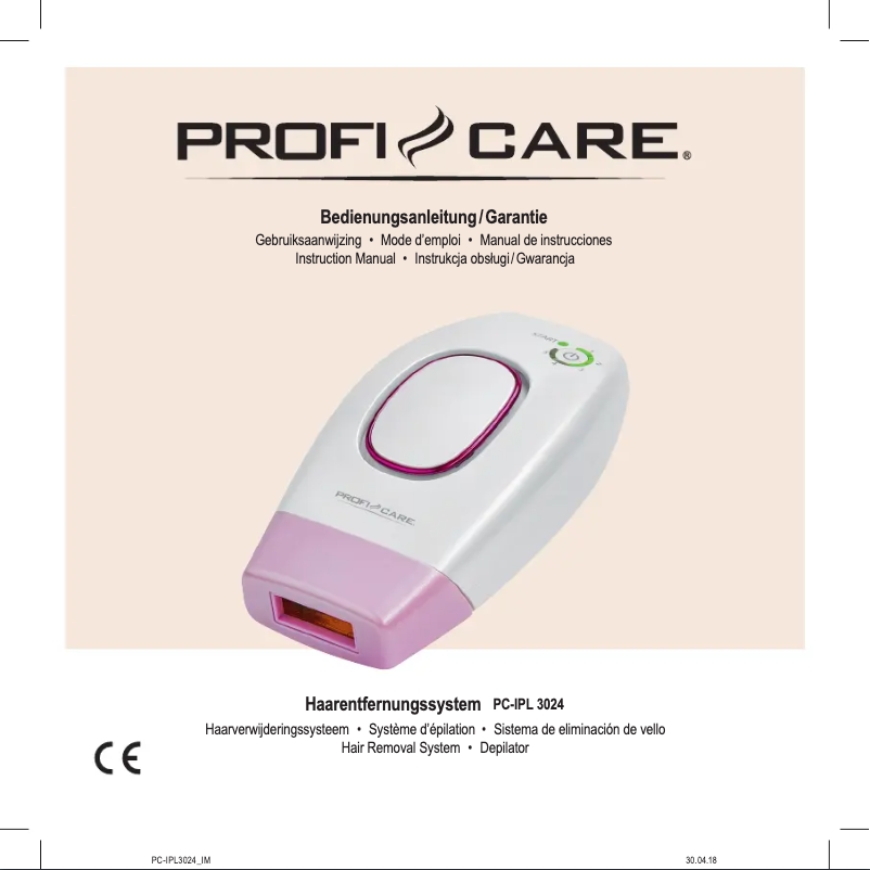 Image de la première page du manuel de l'appareil PC-IPL 3024