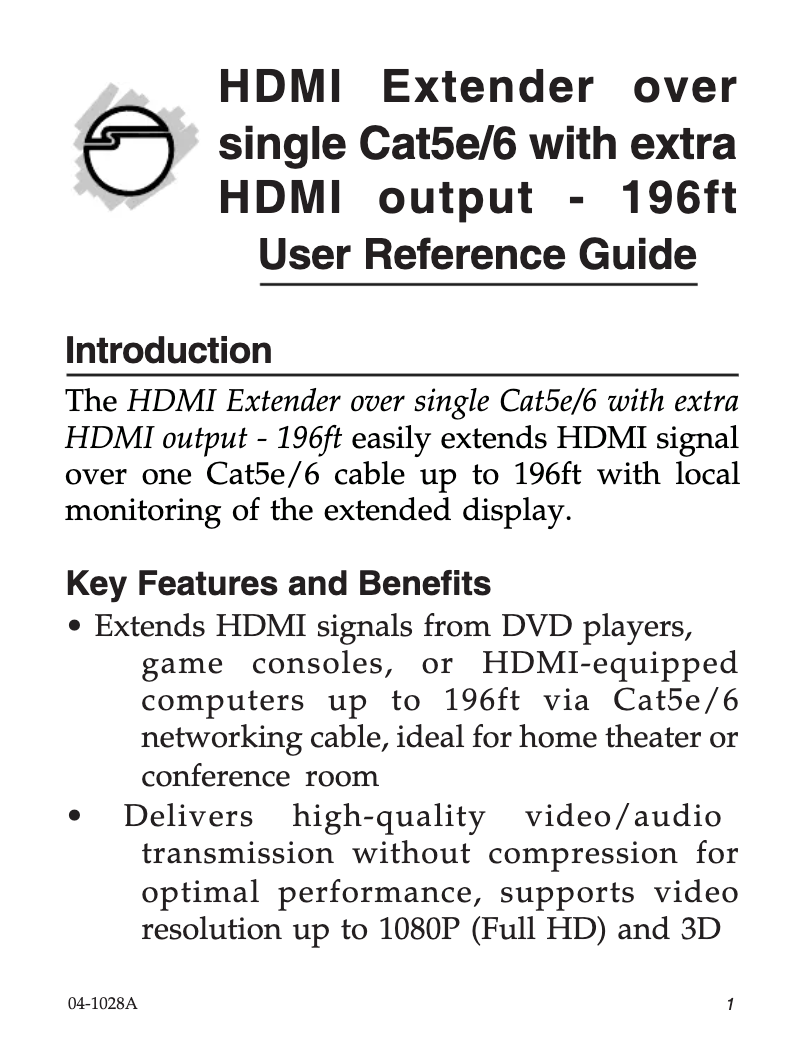 Page n°1 - Manuel utilisateur Siig CE-H22E11-S1