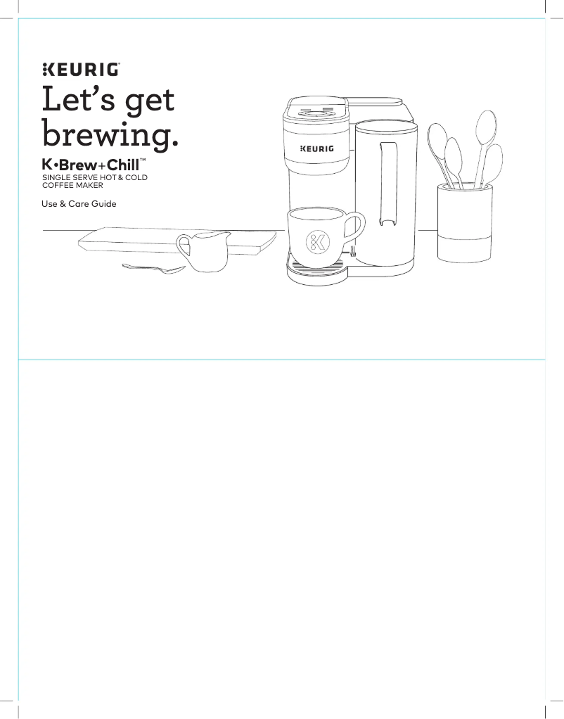 Page 1 de la notice Manuel utilisateur Keurig K-Brew+Chill