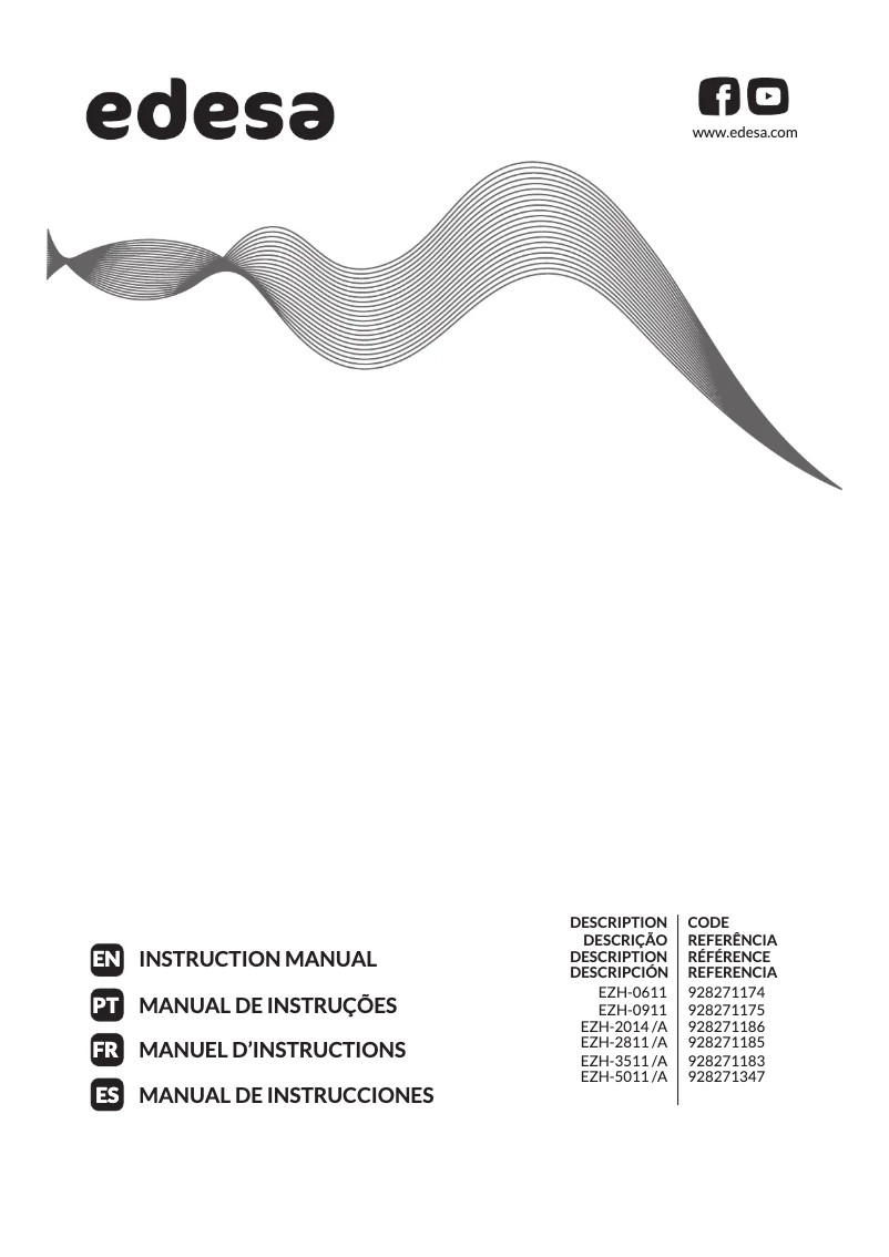 Page 1 de la notice Manuel utilisateur Edesa EZH-3511