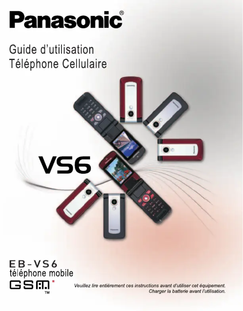 Page 1 de la notice Manuel utilisateur Panasonic EB-VS6