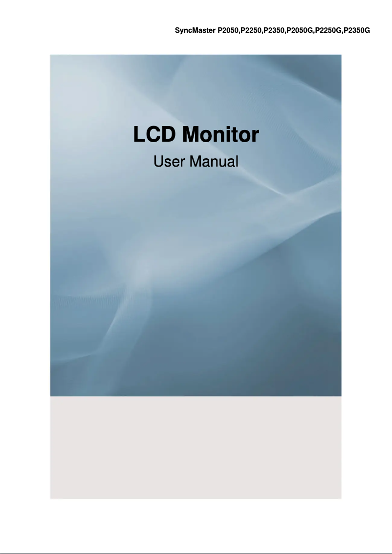 Page 1 de la notice Guide de démarrage rapide Samsung P2350G