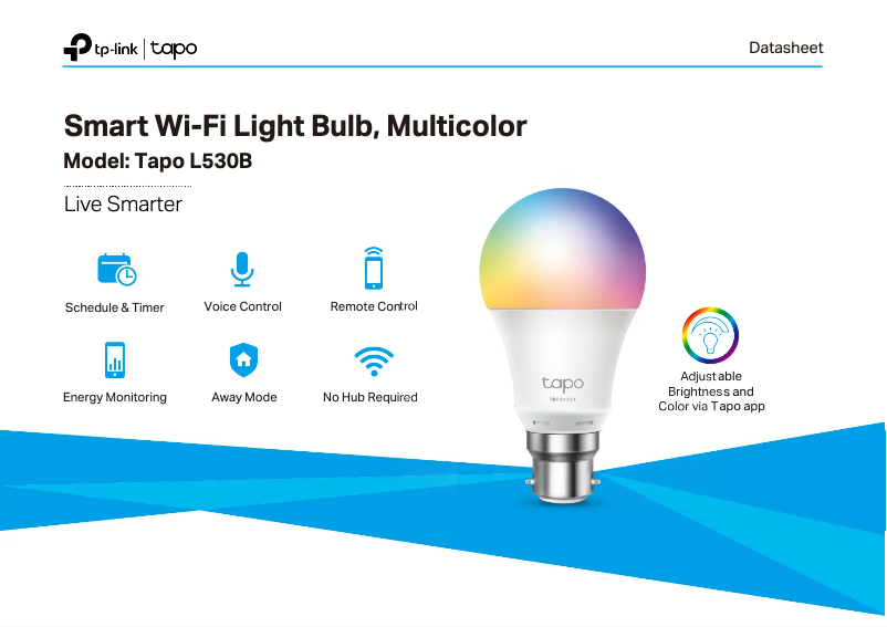 Page n°1 - Fiche technique TP-Link Tapo L530B