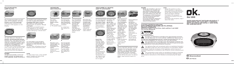 Página 1 del manual Manual de usuario OK OCR 200