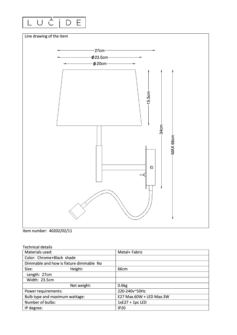 Image de la première page du manuel de l'appareil Saxen 40202/02/11