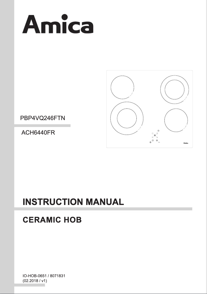 Image de la première page du manuel de l'appareil ACH6440FR