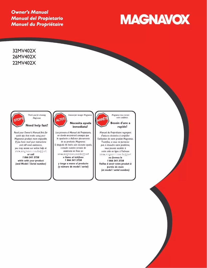 Página 1 del manual Manual de usuario Magnavox 26MV402X