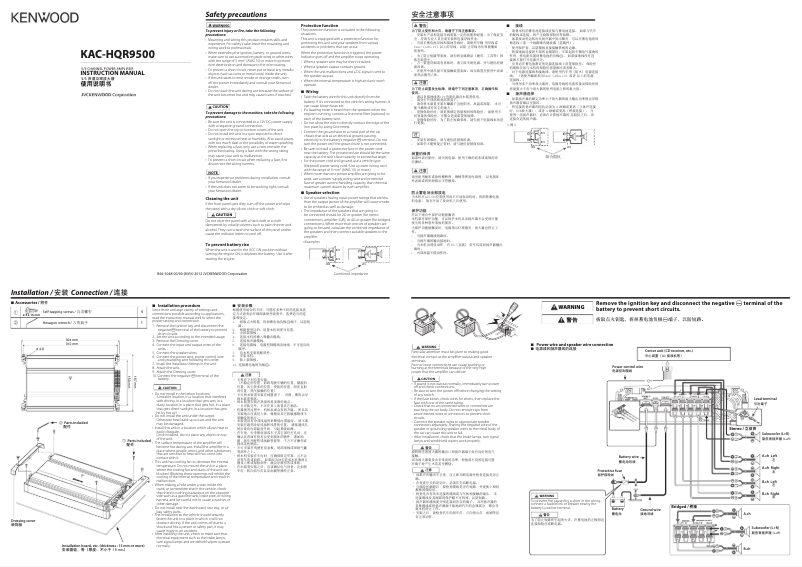 Página 1 del manual Manual de usuario Kenwood KAC-HQR9500