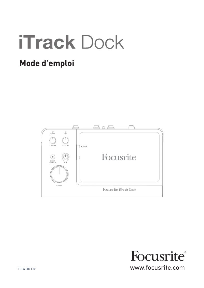 Page 1 de la notice Manuel utilisateur Focusrite iTrack Dock