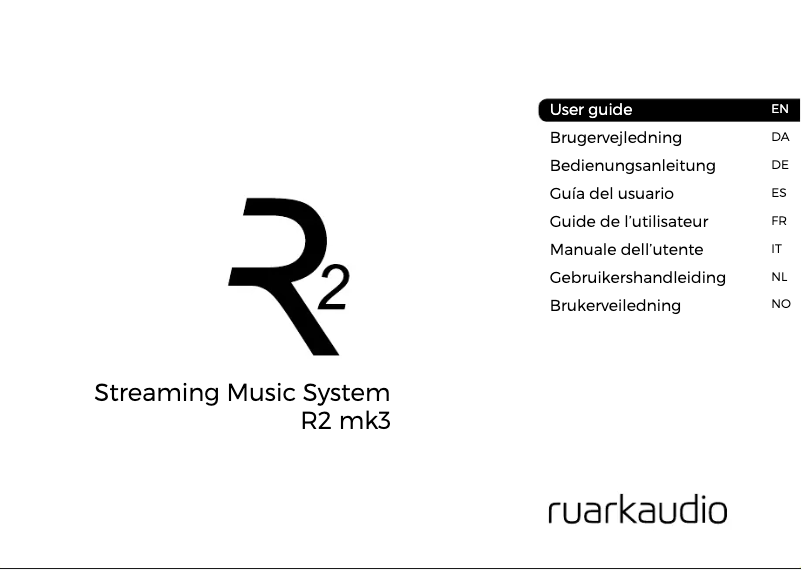 Page 1 de la notice Manuel utilisateur Ruark Audio R2 Mk3