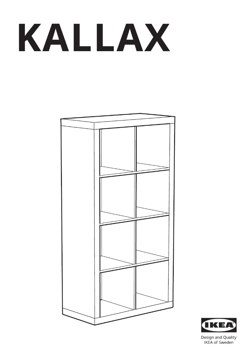 Page 1 de la notice Manuel utilisateur Ikea KALLAX 103.601.34