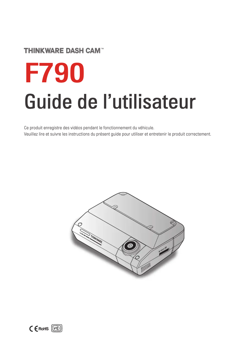 Image de la première page du manuel de l'appareil F790