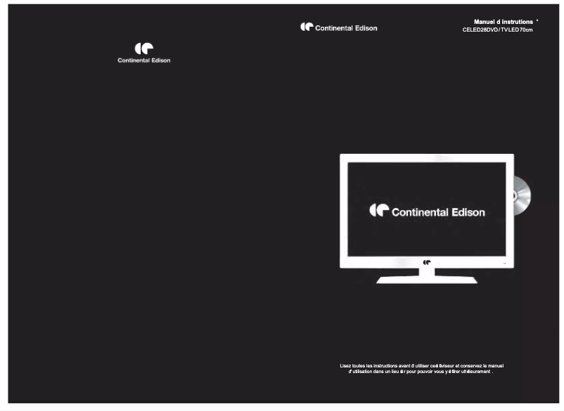 Image de la première page du manuel de l'appareil CELED28DVD