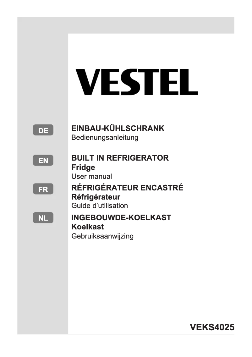 Image de la première page du manuel de l'appareil VEKS4025