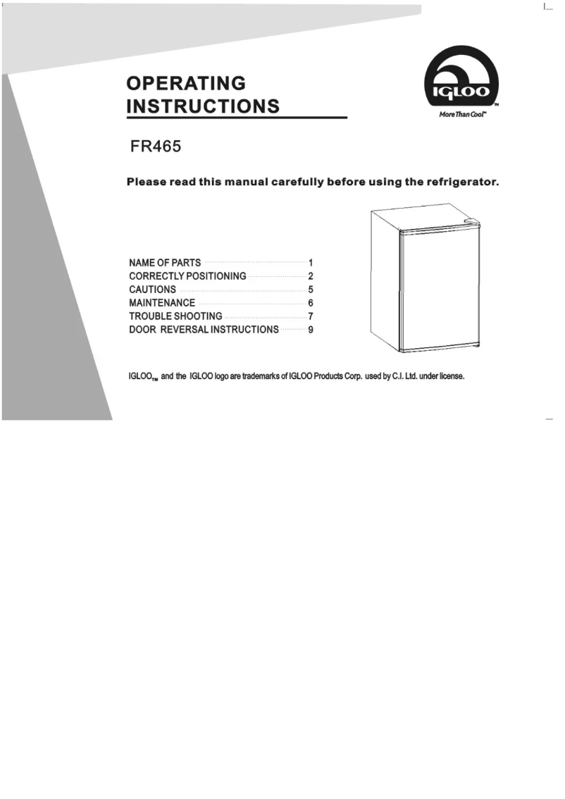 Page n°1 - Manuel utilisateur Curtis FR465