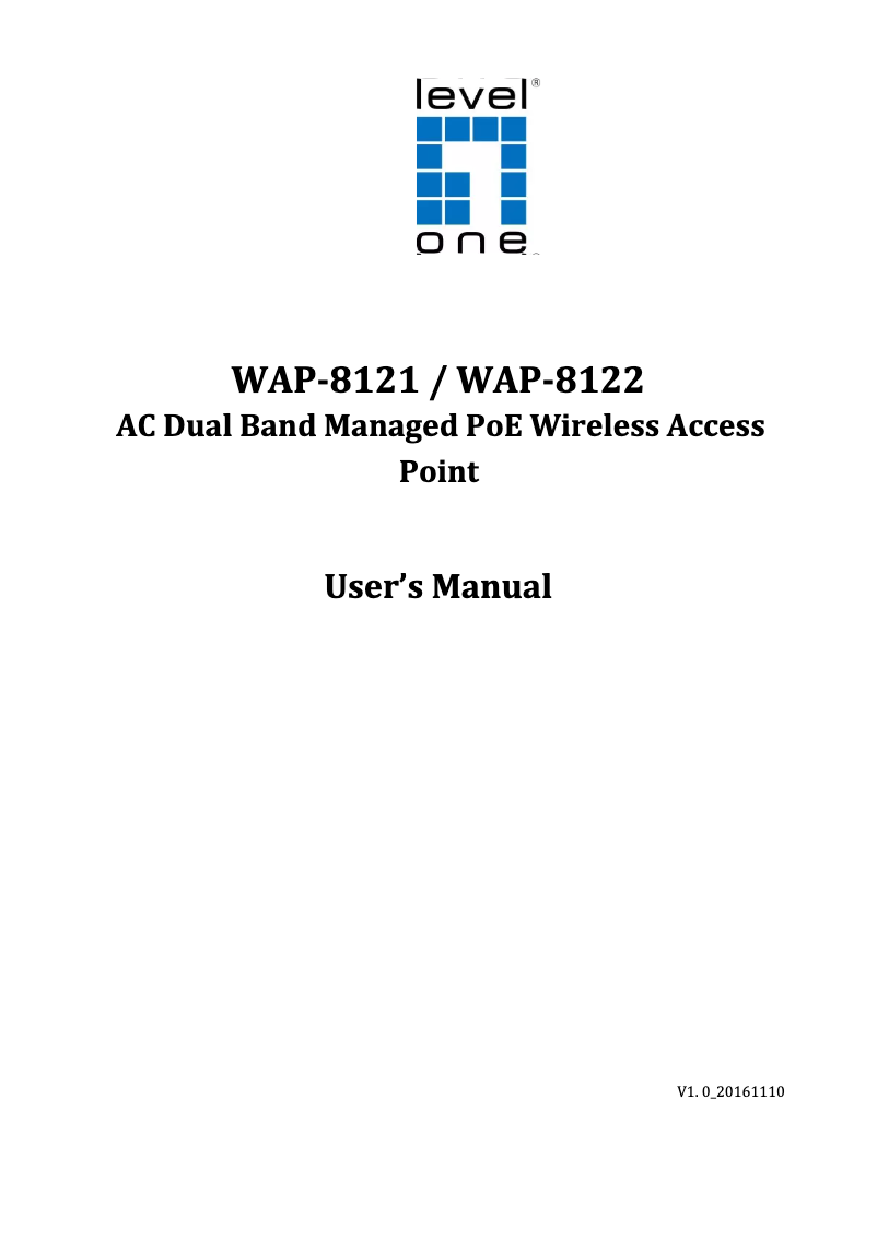 Page 1 de la notice Manuel utilisateur LevelOne WAP-8122
