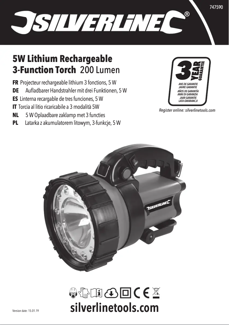 Page 1 de la notice Manuel utilisateur Silverline 747590