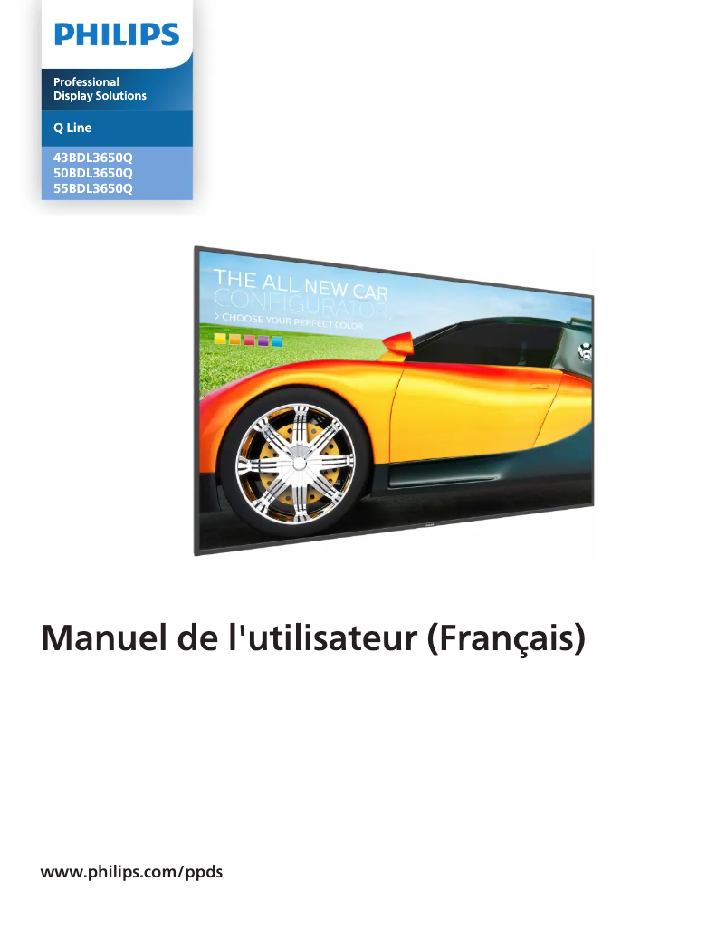 Image de la première page du manuel de l'appareil 55BDL3650Q