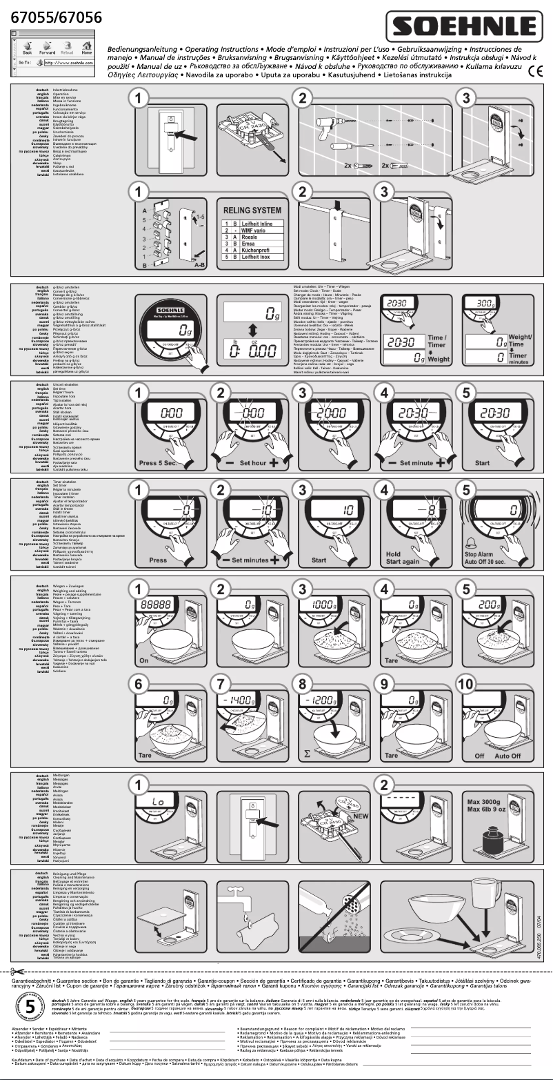 Page 1 de la notice Manuel utilisateur Soehnle Bernina 67056