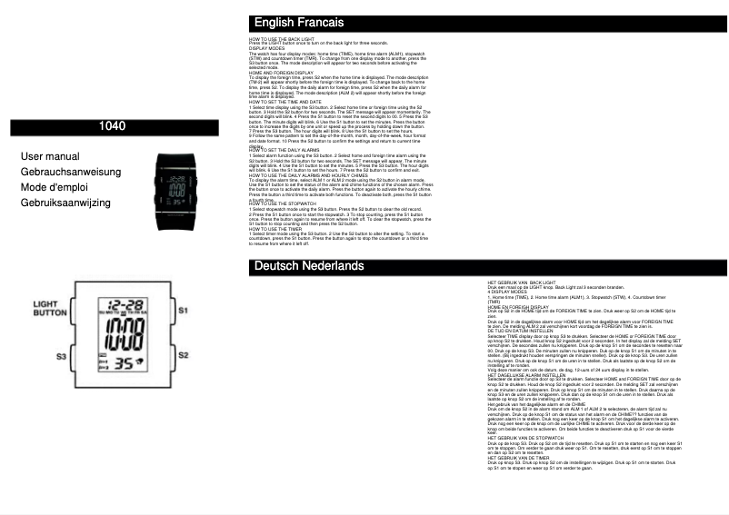 Page 1 de la notice Manuel utilisateur Davis 1040