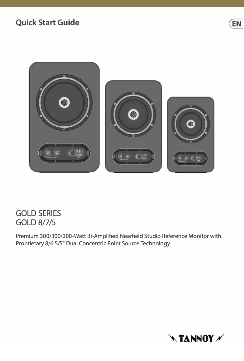 Page 1 de la notice Manuel utilisateur Tannoy Gold 7