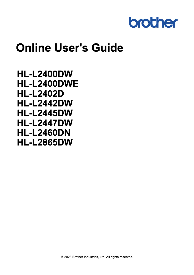 Page 1 de la notice Manuel utilisateur Brother HL-L2442DW