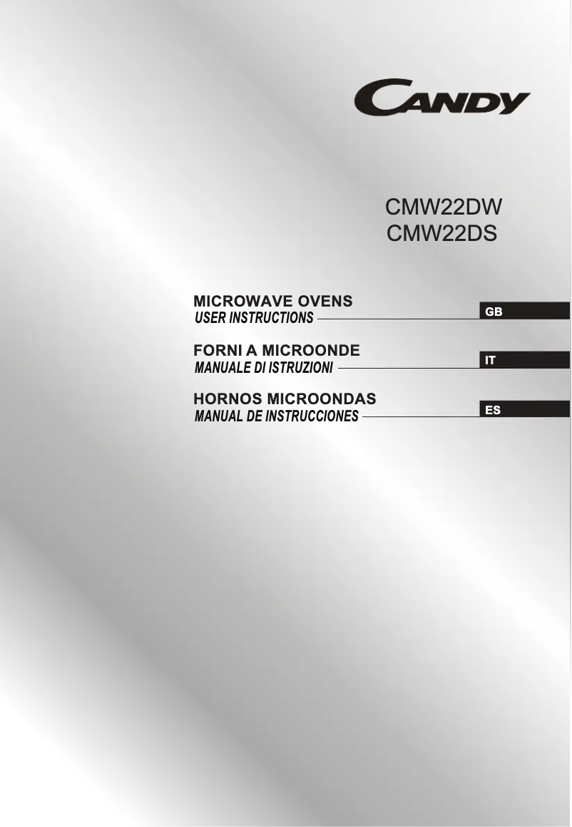 Page 1 de la notice Manuel utilisateur Candy CMW22DW