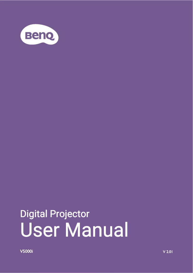 Page 1 de la notice Manuel utilisateur BenQ V5000i