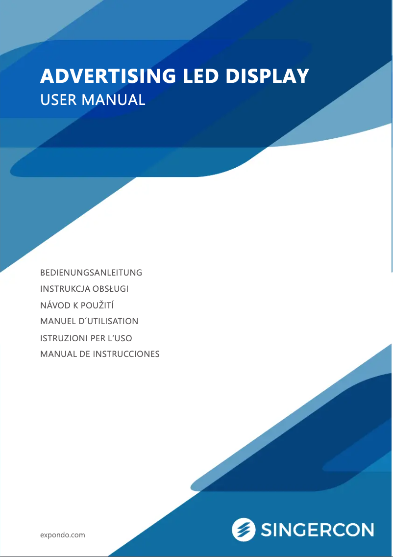 Page n°1 - Manuel utilisateur Singercon SIN-ALD-2000