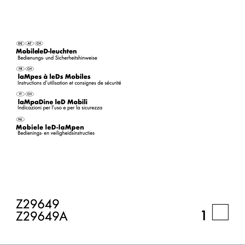 Page 1 de la notice Manuel utilisateur Livarno Lux IAN 61447