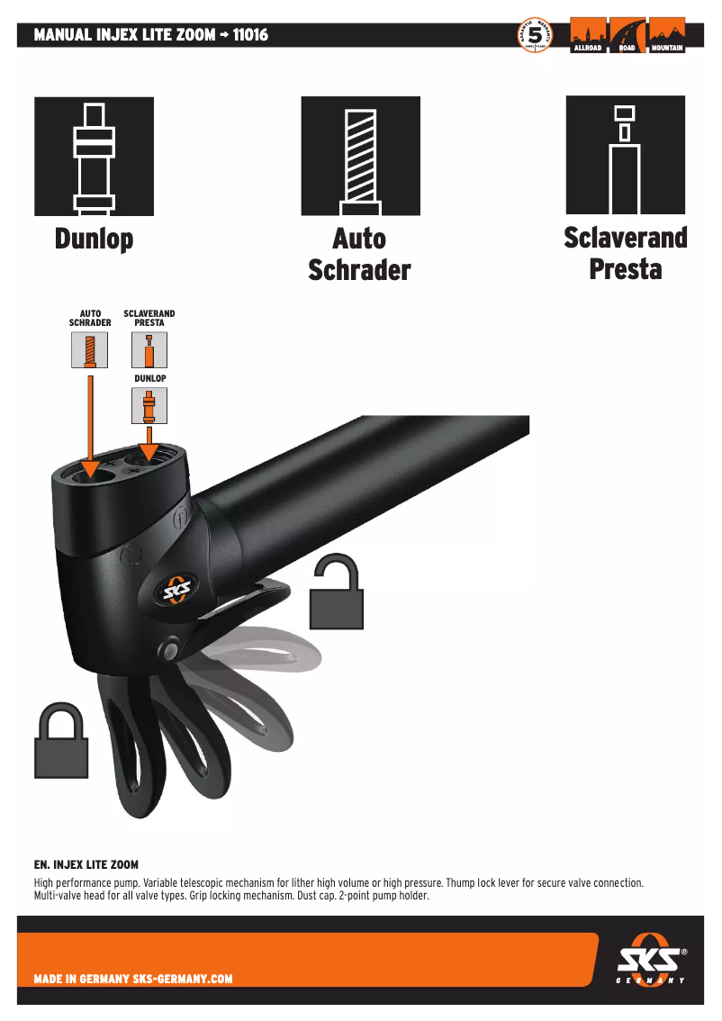 Image de la première page du manuel de l'appareil 11016