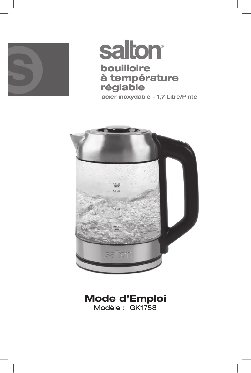 Imagen de la primera página del manual del dispositivo GK1758