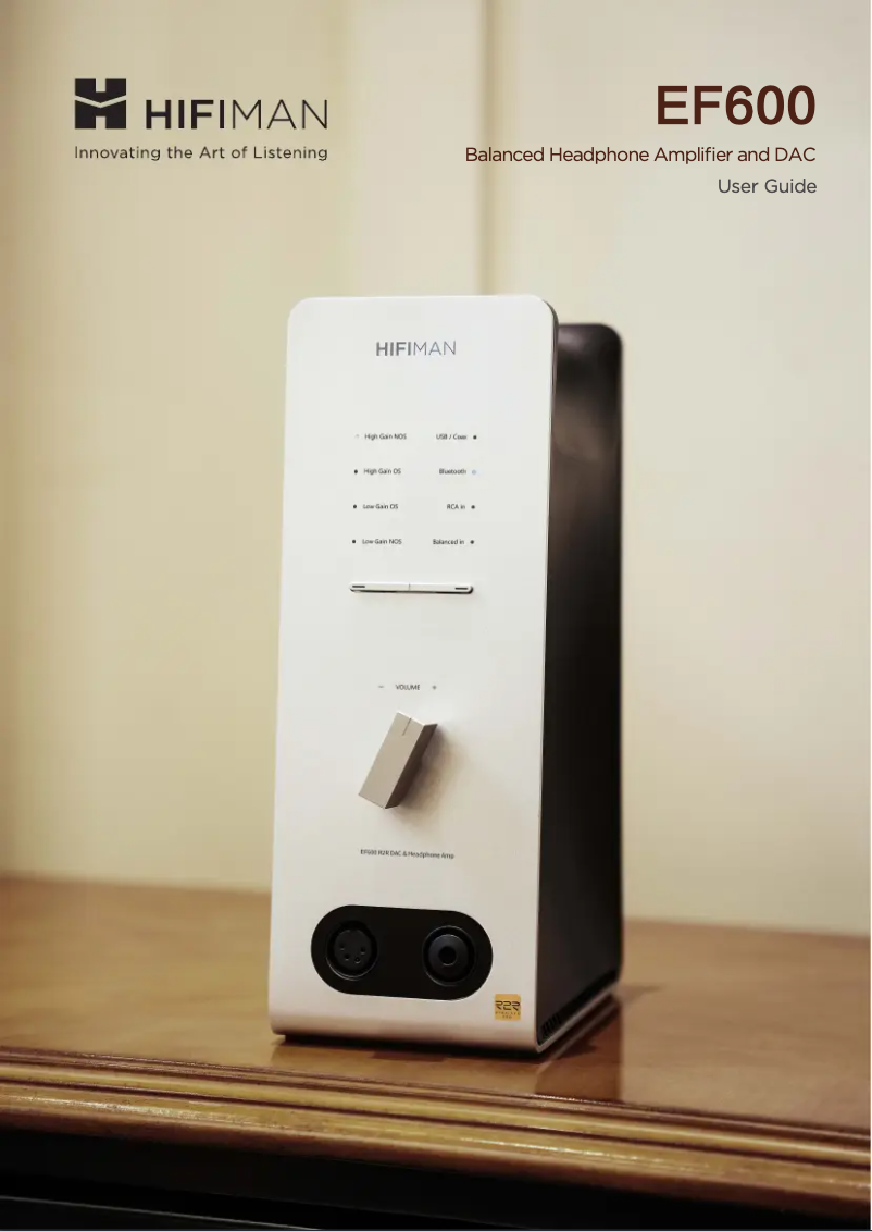 Imagen de la primera página del manual del dispositivo EF600