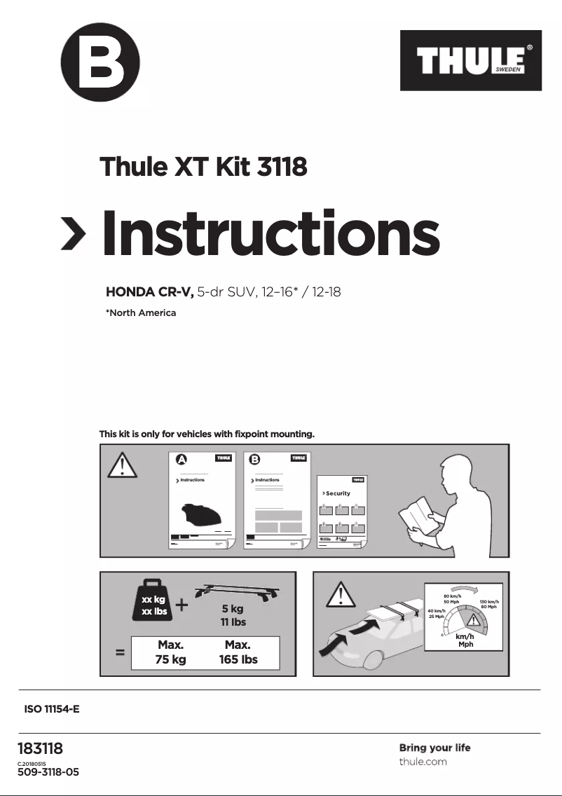 Page n°1 - Manuel utilisateur Thule FixPoint XT 3118