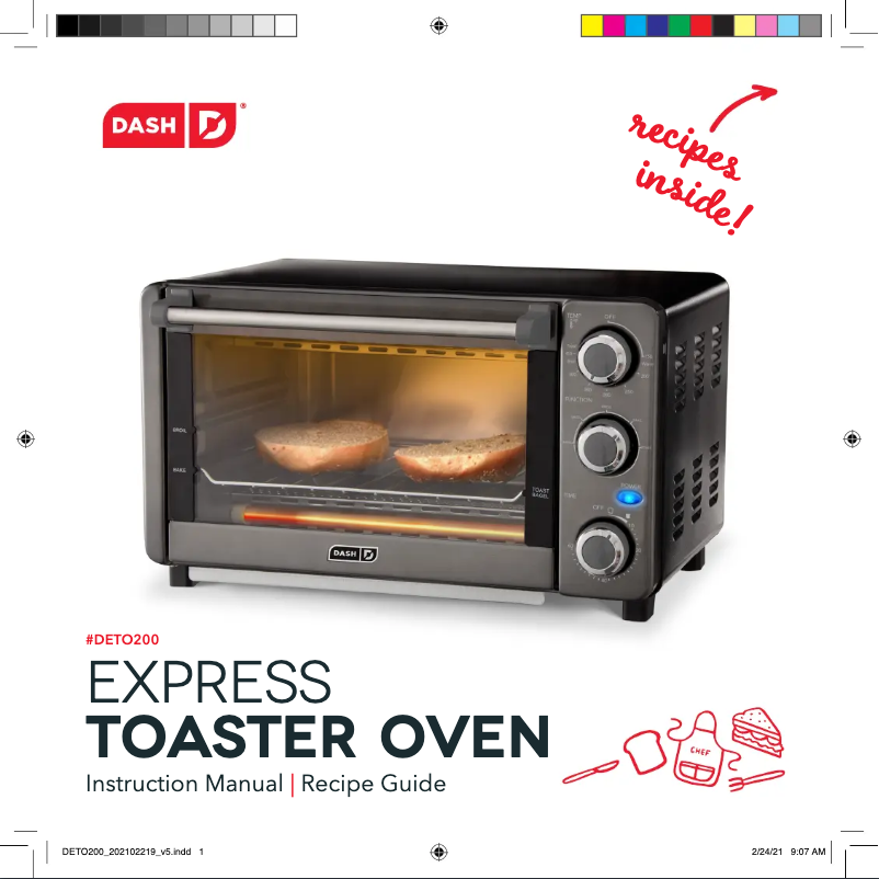 Página 1 del manual Manual de usuario Dash Express Toaster Oven DETO200GBBK01