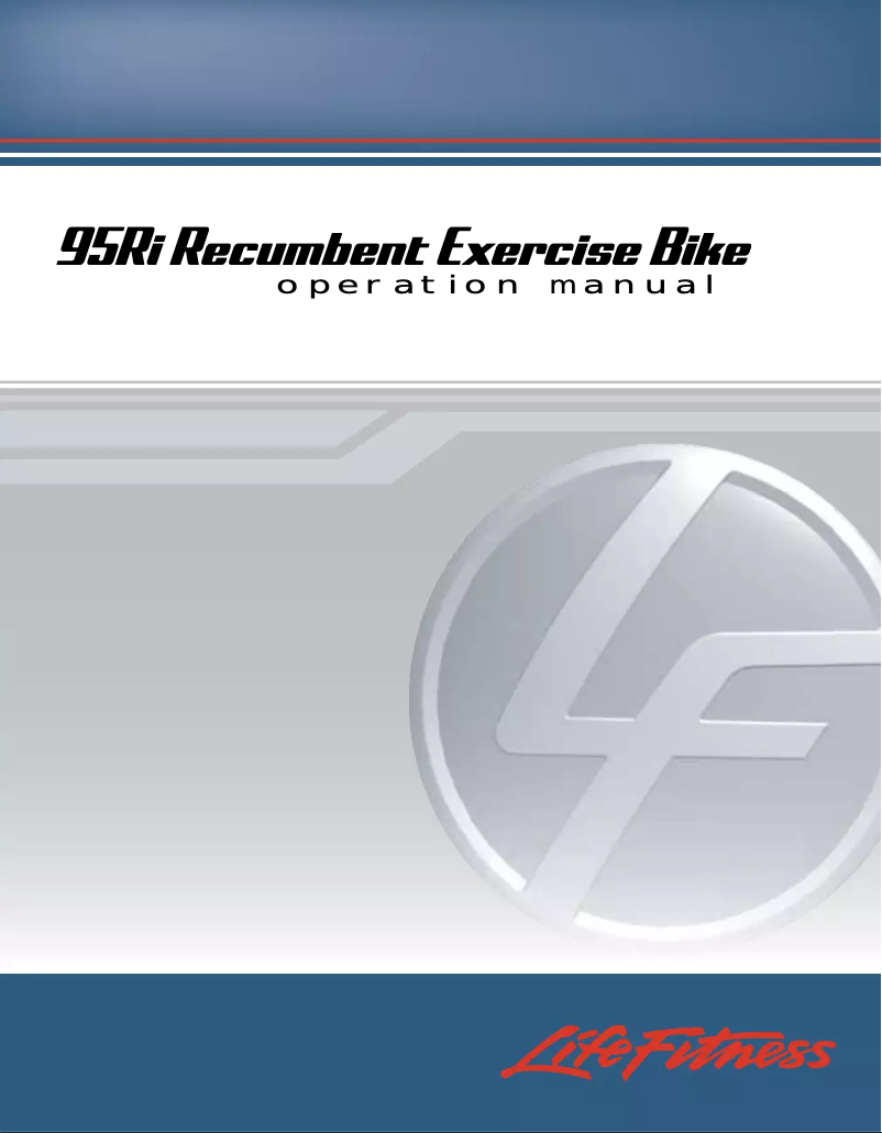 Page 1 de la notice Manuel utilisateur Life Fitness 95Ri