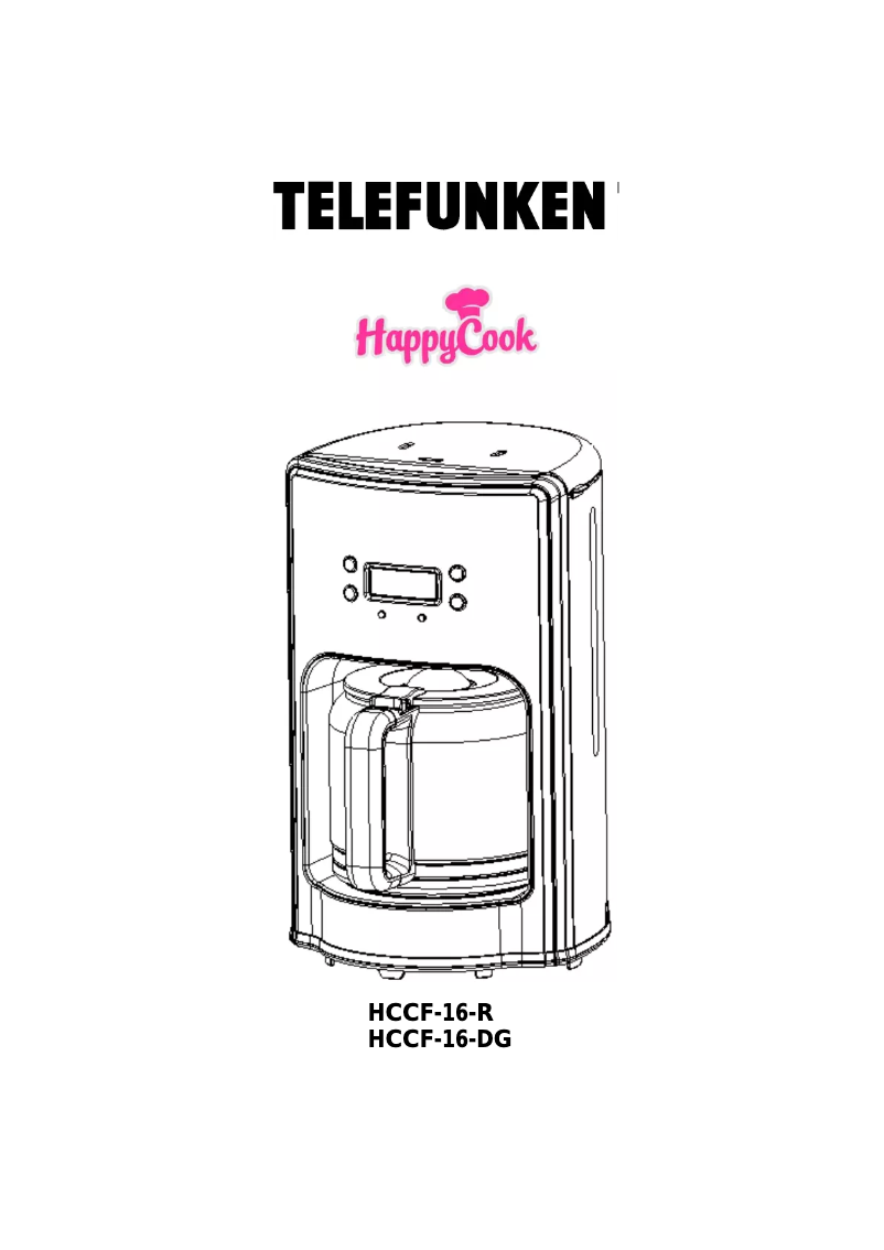 Image de la première page du manuel de l'appareil HappyCook HCCF-16-R