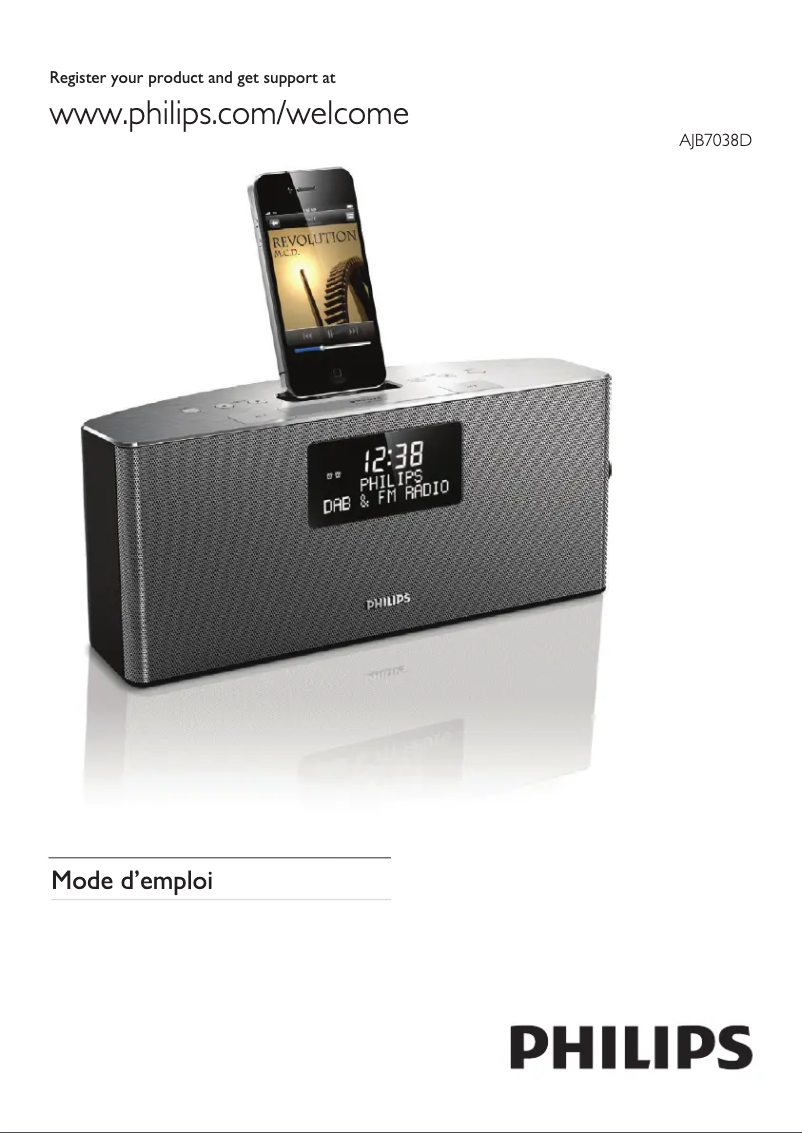 Page n°1 - Manuel utilisateur Philips AJB7038D