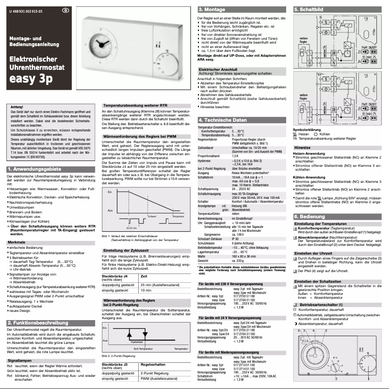 Página 1 del manual Manual de usuario Oventrop Easy 3P